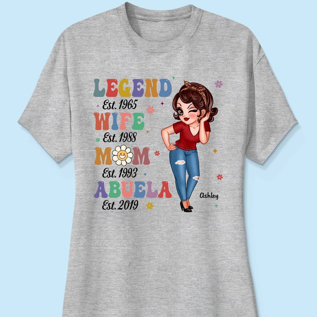 Vintage Legend Wife Mom Grandma Personalized Shirt/Hoodie/Sweatshirt