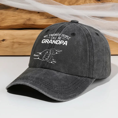 Custom Dad Grandpa Papa Design with Children’s Names, Choose Hat, T-Shirt or Mug, Personalized Father’s Day Gift