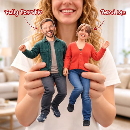 Personalized Photo Squishy Plush Doll, Handheld Poseable Mini Me, Unique Gift for Friends
