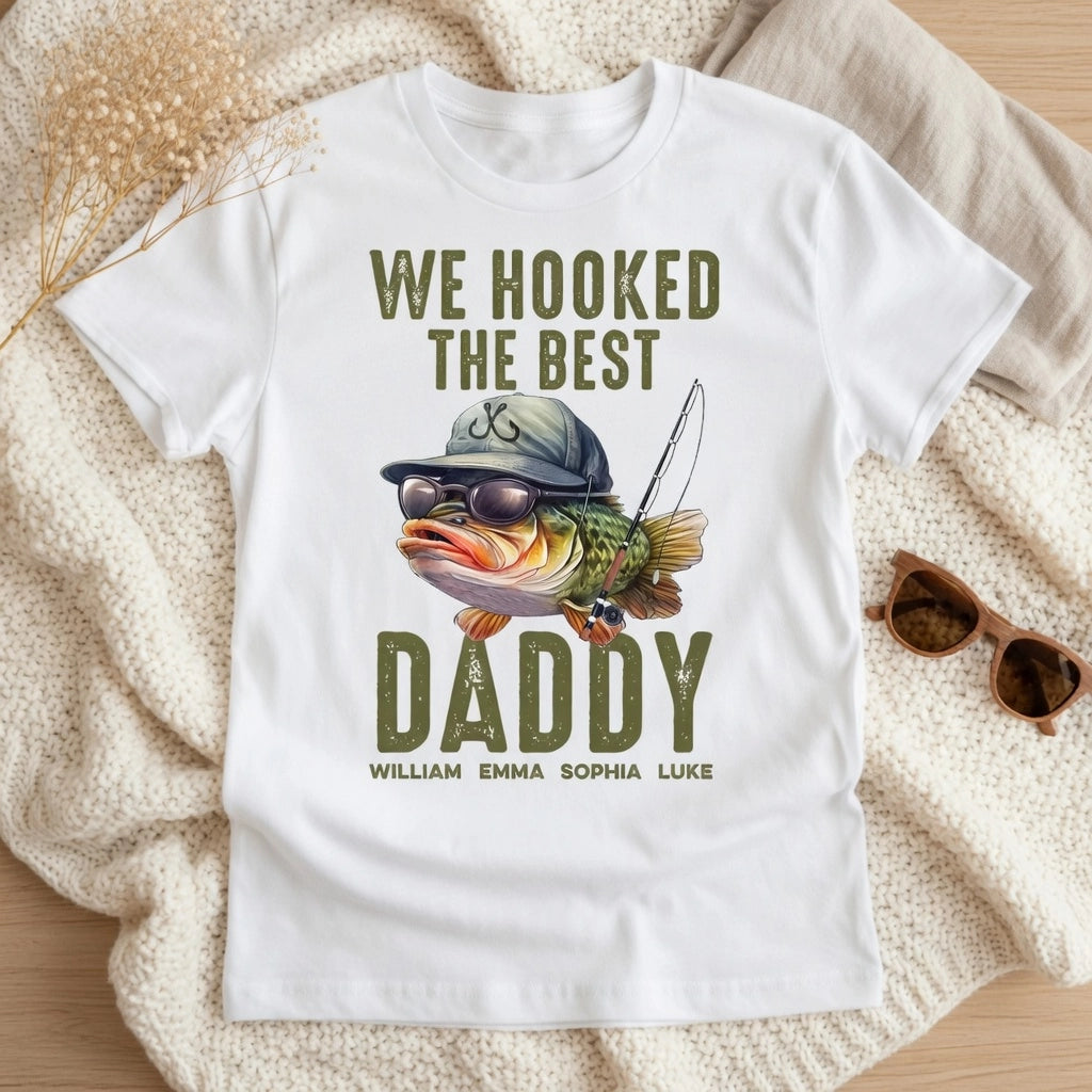 Personalized Classic Tee for Dad, Funny Fishing Fish Design, Unique Father's Day Gift