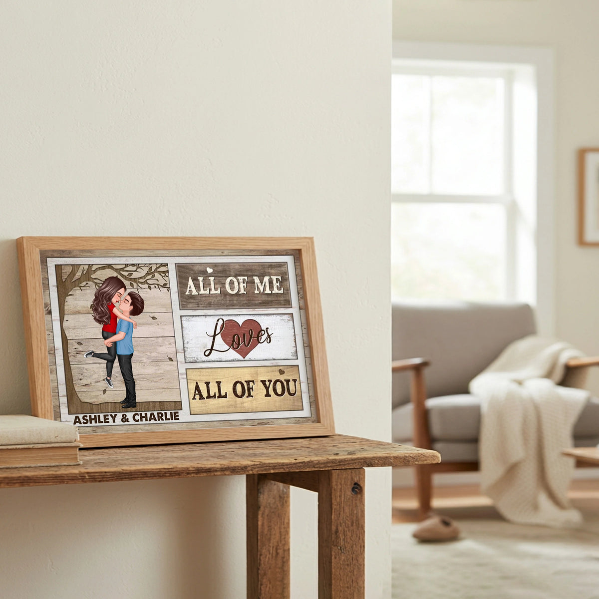 Custom Couple Poster All Of Me Loves All Of You Modern Romantic Wall Art Unique Gift For Anniversary Birthday Or Christmas