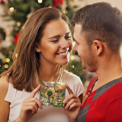 Personalized Acrylic Music Magnet with Walking Couple on a Wildflower Path, You & Me We Got This Unique Gift