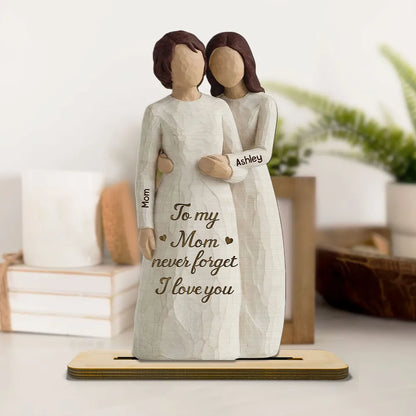 Custom 2-Layer Wooden Plaque with Sweet Motherhood Message - Meaningful New Mom Gift for Nursery or Living Room