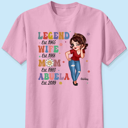 Vintage Legend Wife Mom Grandma Personalized Shirt/Hoodie/Sweatshirt
