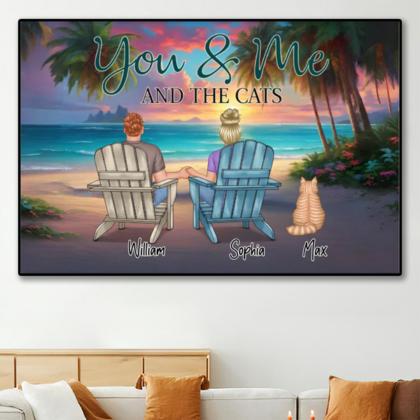 Personalized You, Me, and the Dogs Poster, Canvas, Plaque, and Keychain - Perfect Anniversary Gift for Pet Lovers3