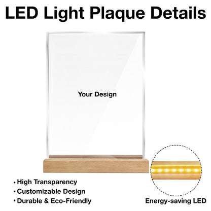 Personalized LED Light Plaque for Couple, Beach Back View Scene, Cozy Ambient Light, Unique Romantic Gift for Him or Her