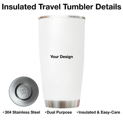 Personalized Birth Flower Insulated Travel Tumbler with Name Cute Floral Gift for Friends Coworkers Sisters Daughters