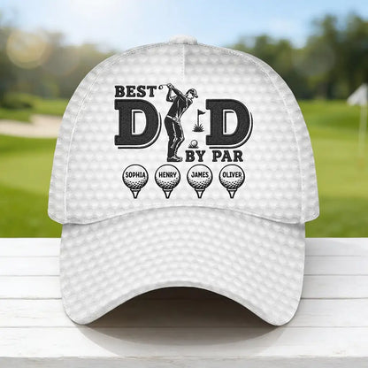 Classic Cap with Best Dad By Par Artwork, Custom Golf Course Style, Creative Gift He'll Wear