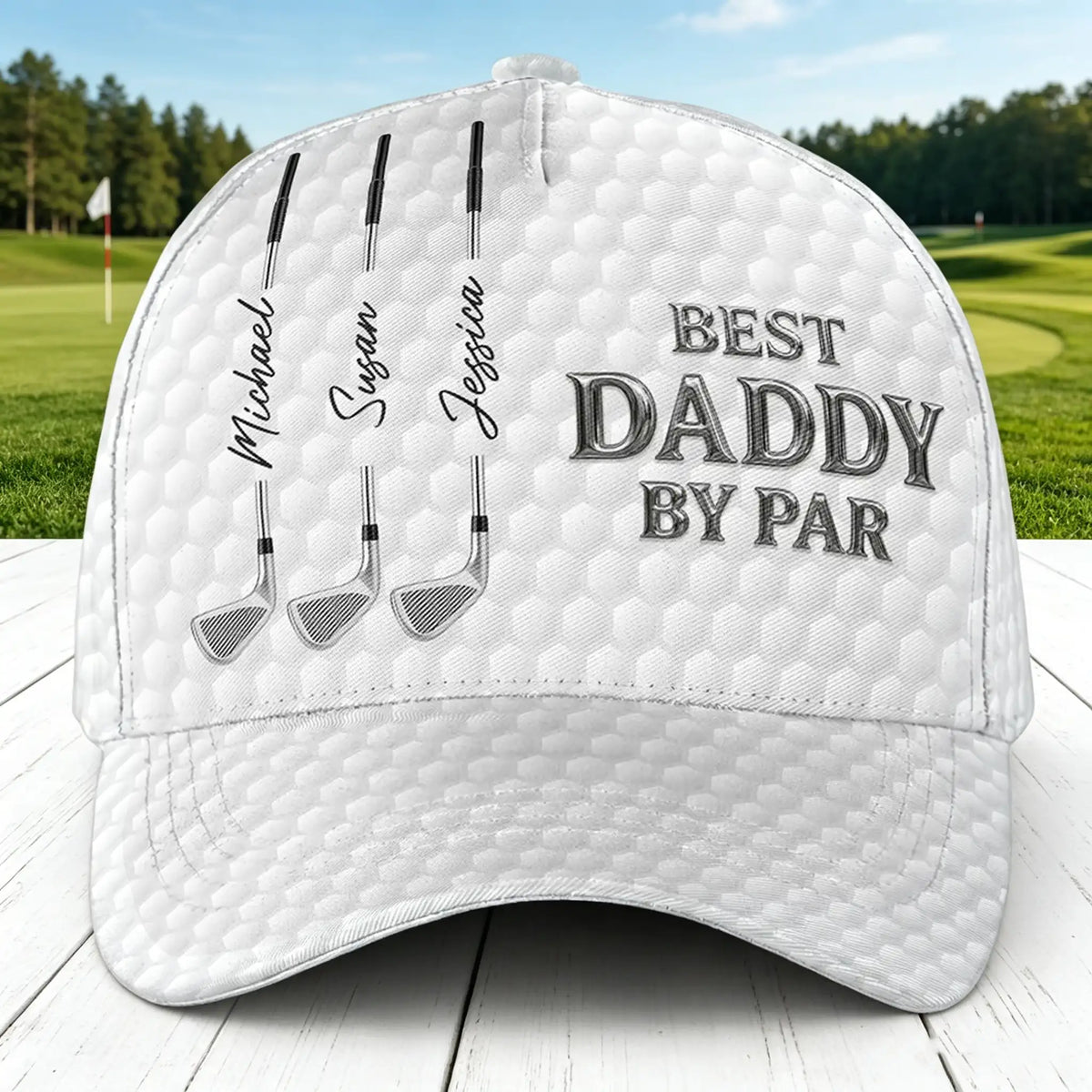 Daddy By Par Classic Cap, Custom Golf Dad Hat, Creative Gift for Dad, Gym, Work & Weekend Rounds