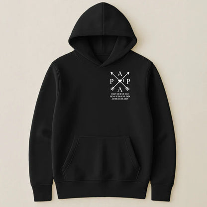Personalized Papa Edition Classic Tee with Crossed Arrows Design - Unique Gift for Dad with a Clean, Modern Look