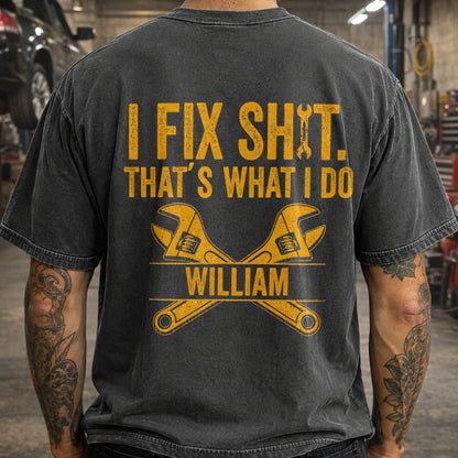 Funny Wrench Quote Classic Tee, Personalized Creative Gift for Husband, Grandpa & Mechanic