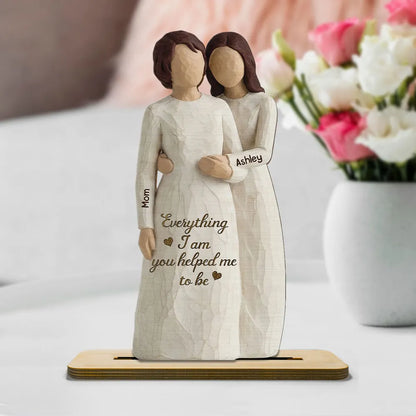 Custom 2-Layer Wooden Plaque with Sweet Motherhood Message - Meaningful New Mom Gift for Nursery or Living Room
