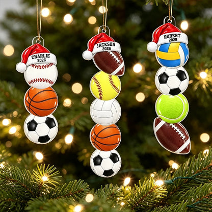 Personalized Acrylic Ornament, Celebrate Their Game on the Christmas Tree, Creative Gift for Kids and Sports Fans