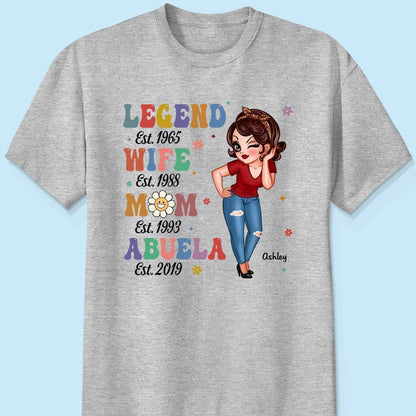 Vintage Legend Wife Mom Grandma Personalized Shirt/Hoodie/Sweatshirt