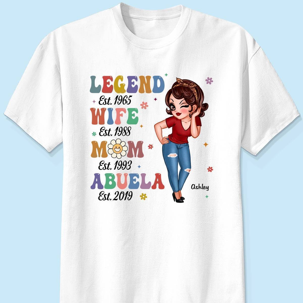 Vintage Legend Wife Mom Grandma Personalized Shirt/Hoodie/Sweatshirt