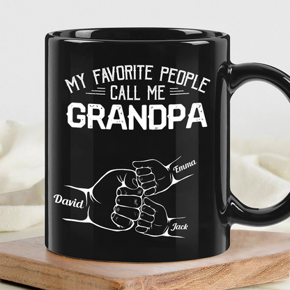 Custom Dad Grandpa Papa Design with Children’s Names, Choose Hat, T-Shirt or Mug, Personalized Father’s Day Gift