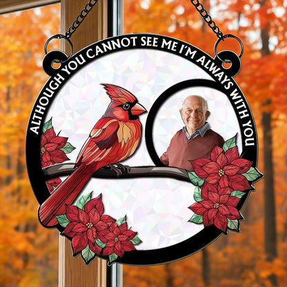 Personalized Layered Ornament, Always With You Cardinal Tribute, Creative Sympathy Gift for Loved Ones