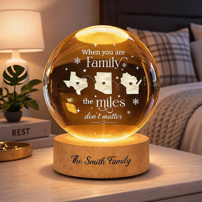 Personalized Globe Lamp, When Miles Don't Matter Family Keepsake, Creative Gift for Loved Ones