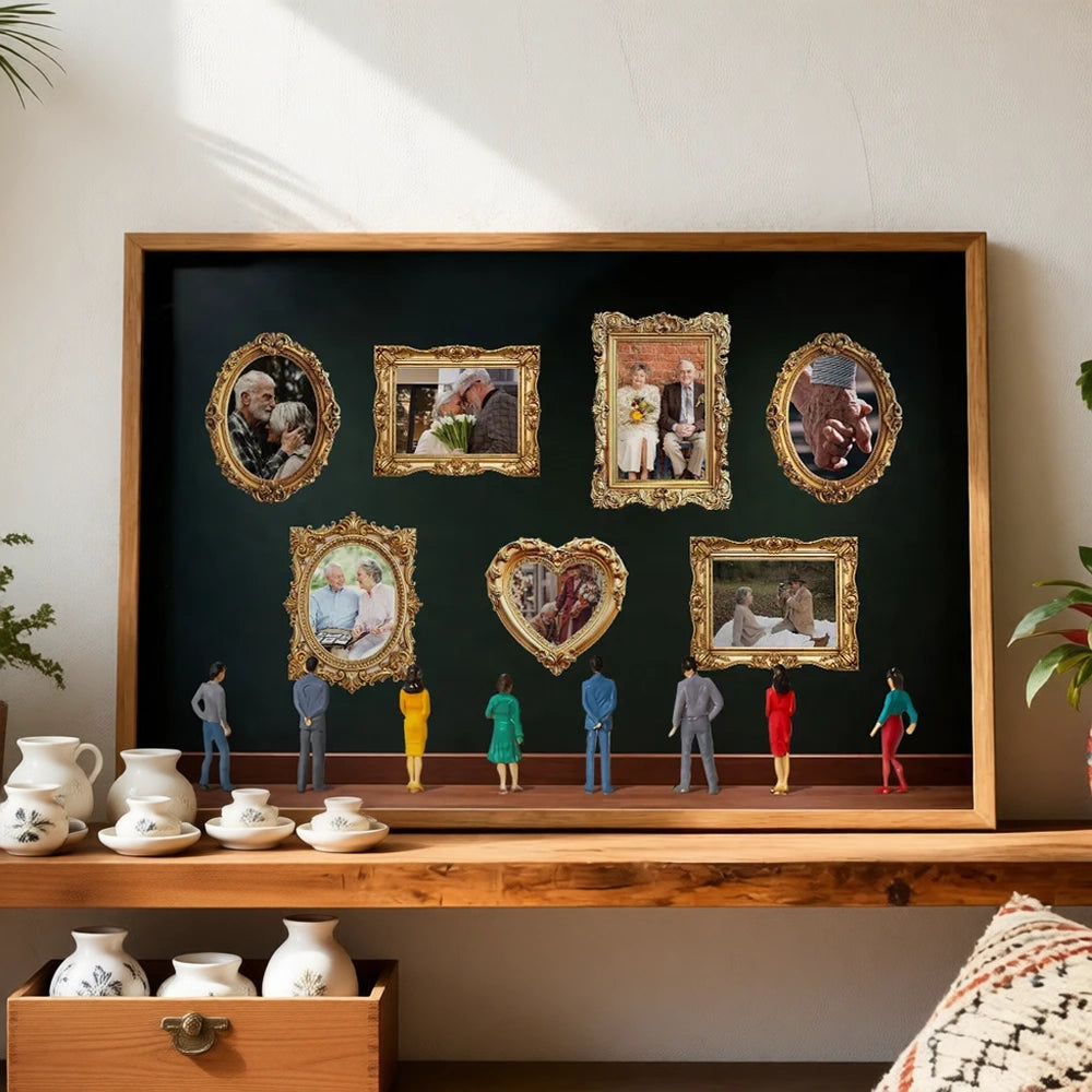 Personalized Museum Gallery Photo Collage Poster, Heartwarming Wall Art, Unique Gift for Couple or Mom