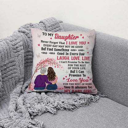 Family-Themed Square Pillow – Personalized Design for Mother’s Day, Birthdays, Celebrating Mother-Daughter Bond