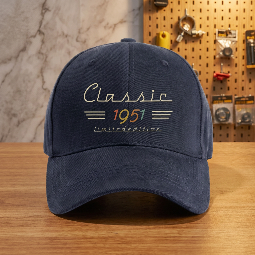 Washed Denim Baseball Cap, Personalized Creative Gift for Him with Vintage Look & Relaxed Everyday Style