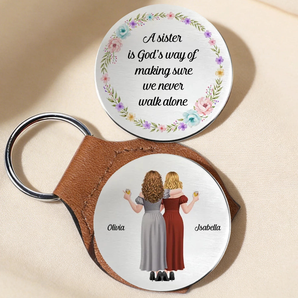 Personalized Pocket Hug with Sister Quote, Floral Keepsake Token, Unique Sister Gift for Everyday Comfort