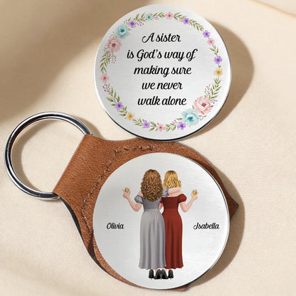 Personalized Pocket Hug with Sister Quote, Floral Keepsake Token, Unique Sister Gift for Everyday Comfort