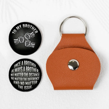 Pocket Hug for Brother, Once A Brother Always A Brother Message, Personalized Keepsake Gift for Long-Distance Love
