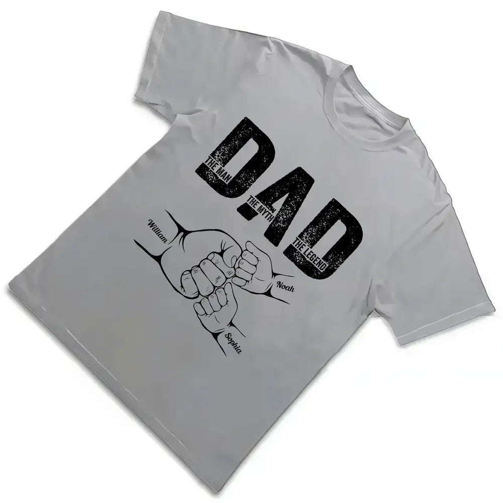 Fist Bump Illustration Custom Classic Tee for Father’s Day, A Tribute to the Dad Who’s a Legend