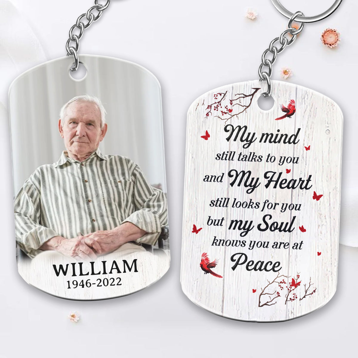 Memorial Keychain - Personalized Acrylic Design, A Gift of Love and Remembrance