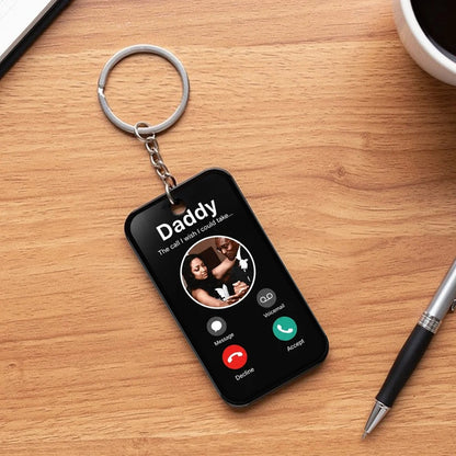 Custom Photo Memorial Keychain – “The Call I Wish I Could Take” Keepsake for Someone You Miss