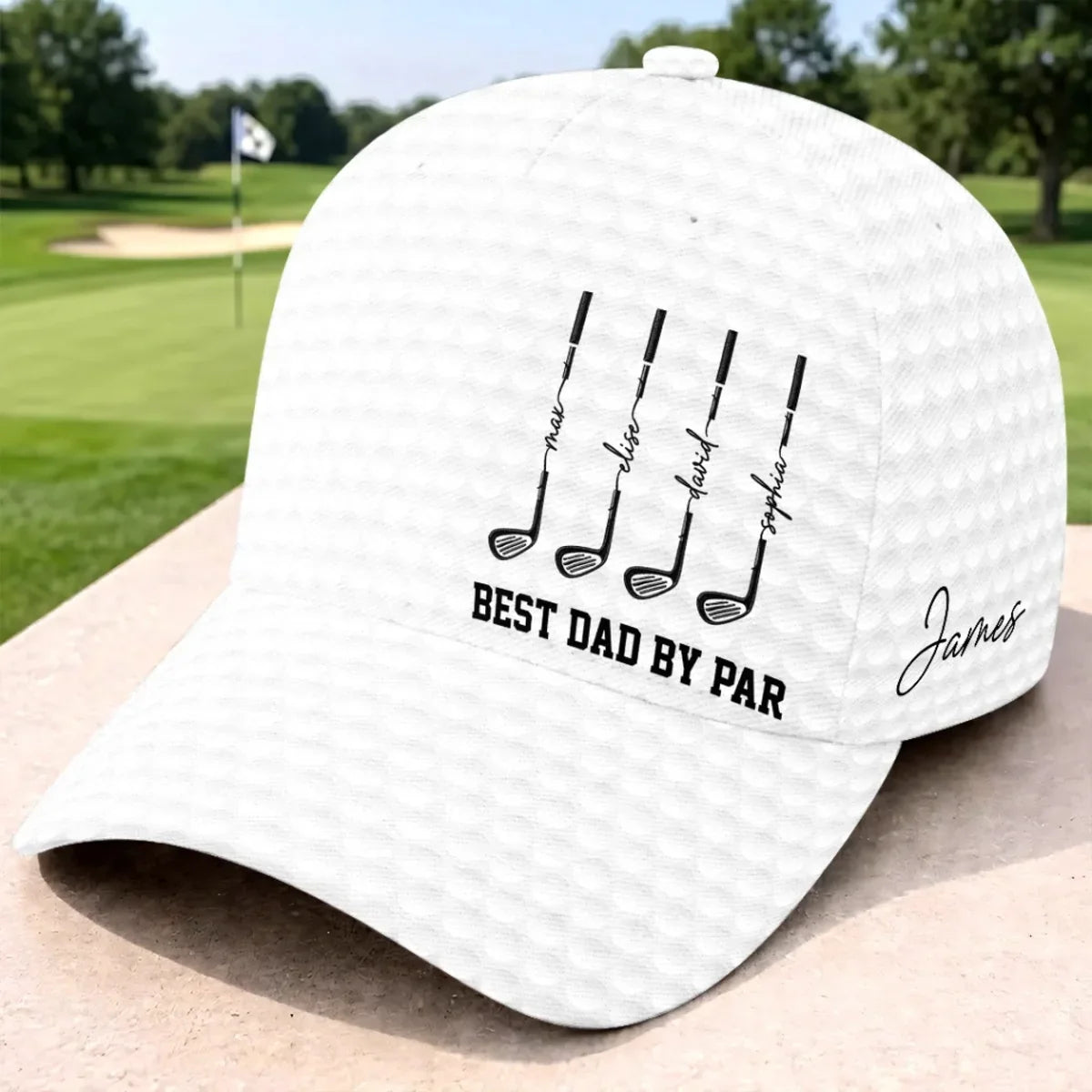 Classic Cap With Custom Golf Club Art, Creative Father's Day Gift For Dad, One-of-a-Kind Course Look