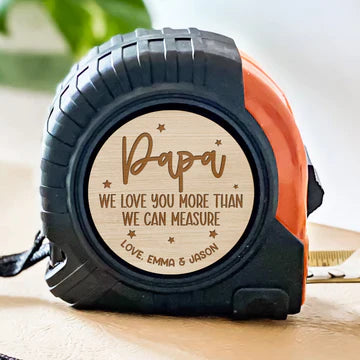 Daddy Love Quote Metal Tape Measure, Personalized Creative Gift for Workshop Days & Everyday Fixes