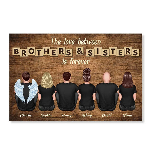 Personalized Sibling Love Design - Poster, Canvas, Plaque, and Keychain, Unique Gift