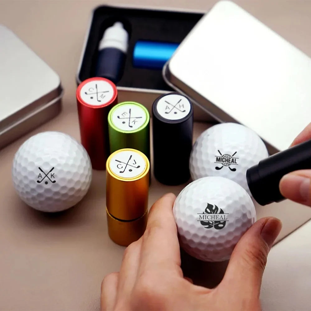 Personalized Plastic Golf Ball Stamp, Custom Hand-Stamped Marks on the Course, Unique Gift for Golfers