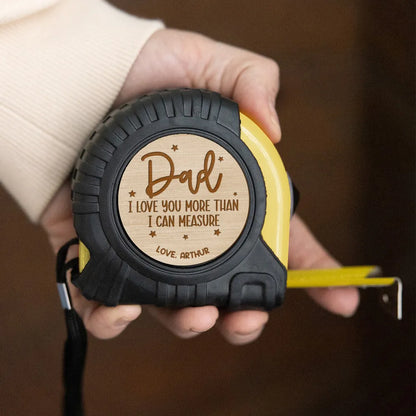 Daddy Love Quote Metal Tape Measure, Personalized Creative Gift for Workshop Days & Everyday Fixes