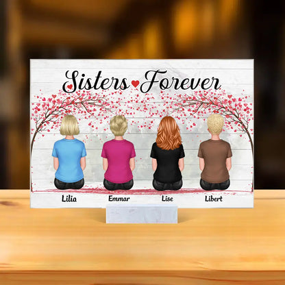 Sister Back View Design - Personalized Poster, Pillow, Wall Art, Home Decor, Unique Gift for Sisters