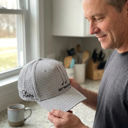 Classic Cap With Custom Golf Club Art, Creative Father's Day Gift For Dad, One-of-a-Kind Course Look