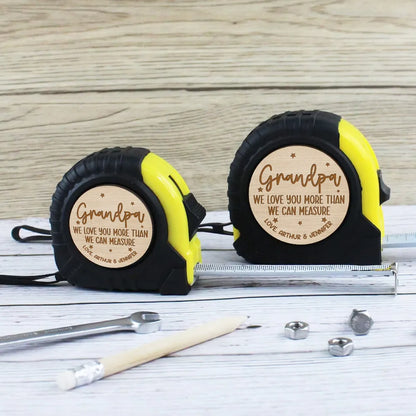 Daddy Love Quote Metal Tape Measure, Personalized Creative Gift for Workshop Days & Everyday Fixes