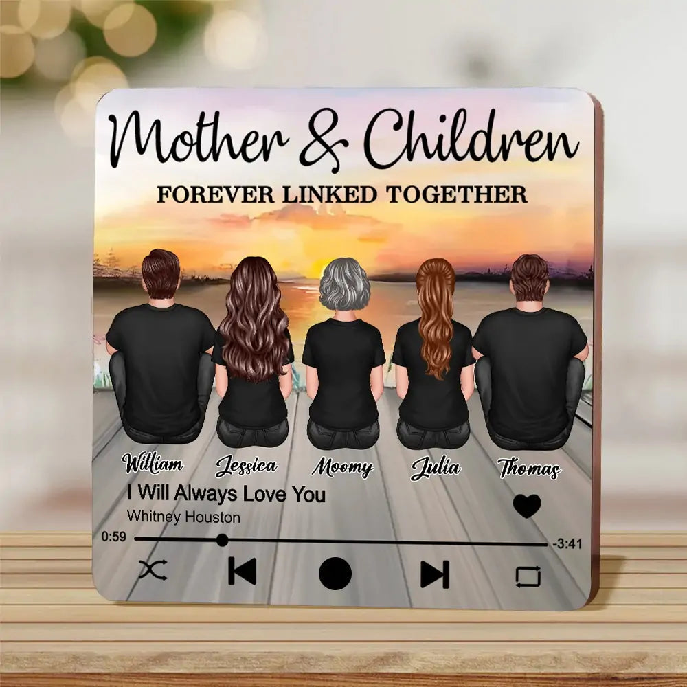 Personalized Sunset Music Theme Acrylic Fridge Magnet – Custom Gift for Mothers