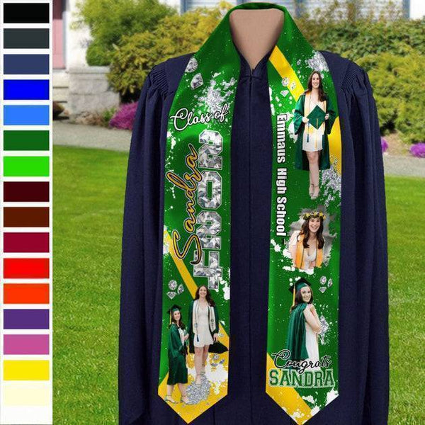 Class of 2024 Triumph - Personalized Graduation Stole with Photo - Celebrate Your Milestone!