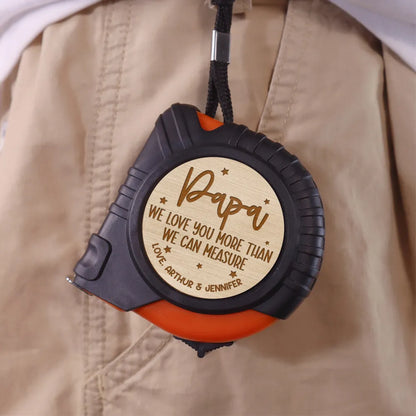 Daddy Love Quote Metal Tape Measure, Personalized Creative Gift for Workshop Days & Everyday Fixes
