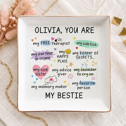 Personalized Jewelry Dish, Favorite Person Design, Unique Creative Gift for Friend