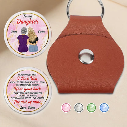 Personalized Pocket Hug for Daughter, Sweet Mom Message Keepsake, Unique Everyday Carry Gift With Love