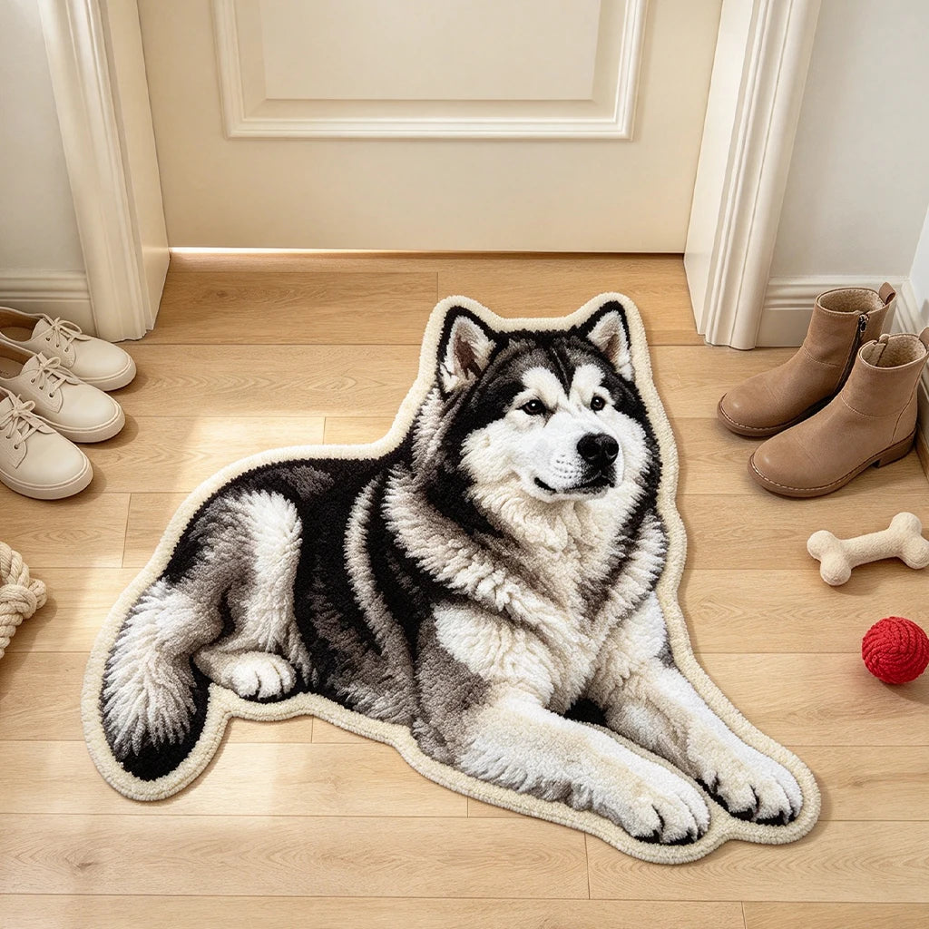 Resting Pet Shaped Doormat, Personalized Home Accent, Creative Gift Celebrating Pet Companionship
