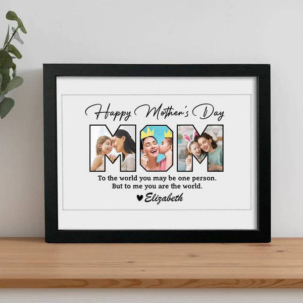 Love Eternal - 'To the Best Mom' Personalized Photo Tribute - Mother's Day Canvas or Poster