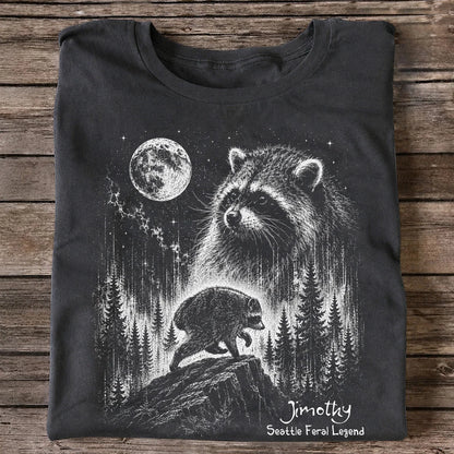 Viral Jimothy Raccoon Classic Tee, Personalized Cosmic Wildlife Shirt, Unique Gift for Animal Lovers