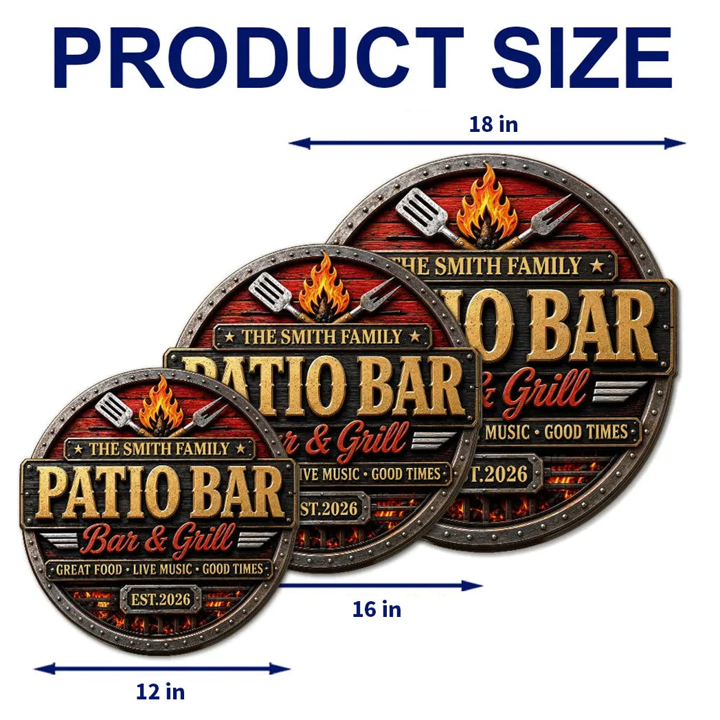 Personalized Wooden Sign, Great Food Live Music Good Times Patio Decor, Creative Gift for Families Who Love Grilling