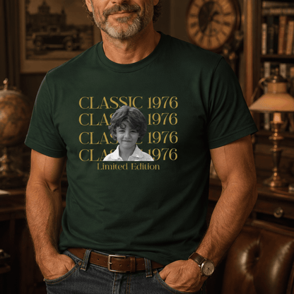 Custom Childhood Photo & Birth Year Shirt, Vintage Limited Edition T-Shirt, Sweatshirt or Hoodie Gift for Dad and Grandpa