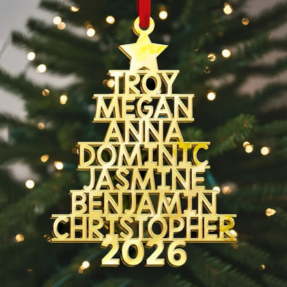 Acrylic Ornament Christmas Tree, Personalized Mirror Finish, Easy to Hang Holiday Decor, a Unique Gift for Family & Coworkers